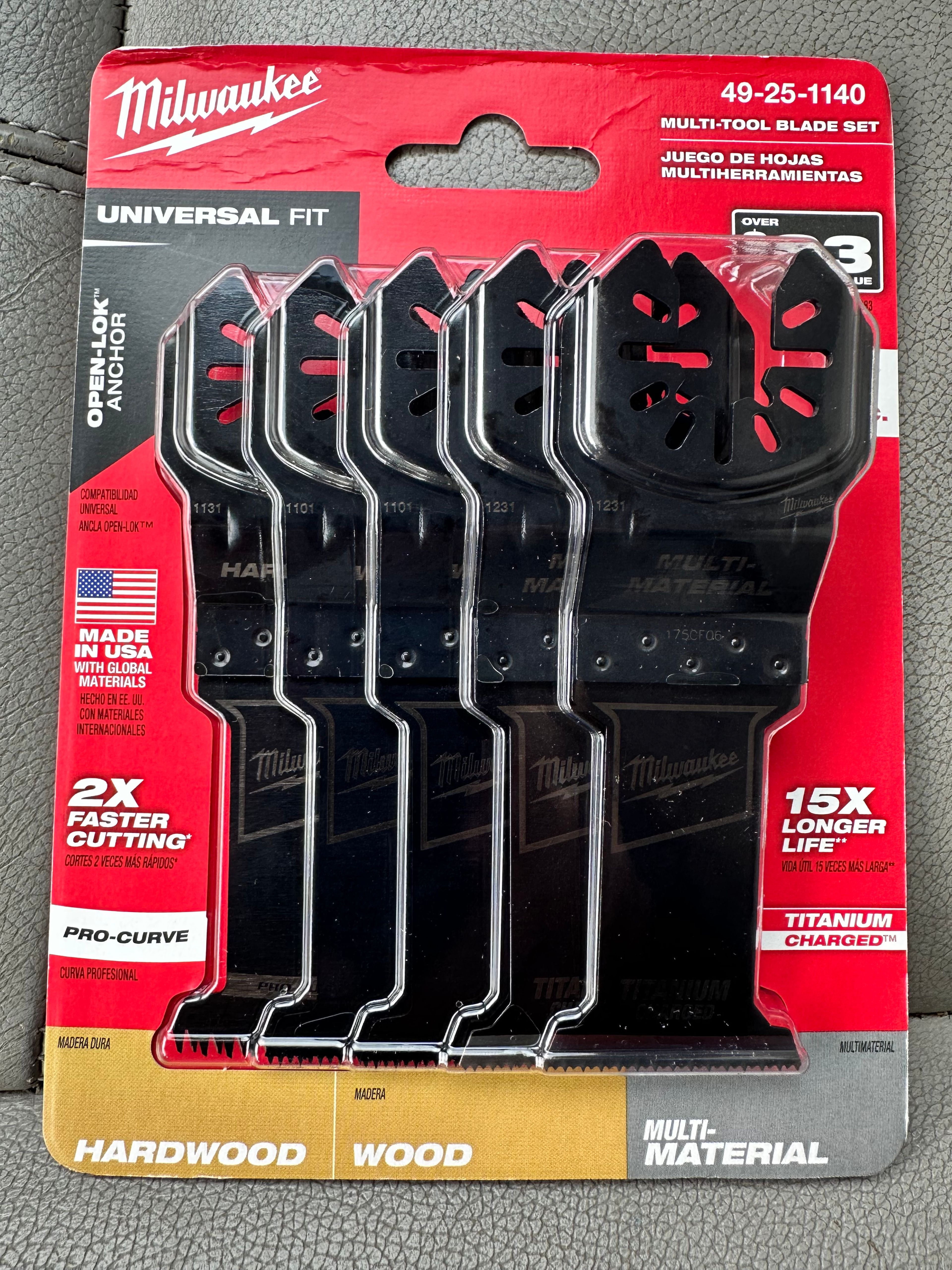 Milwaukee 49-25-1563 Nitrus Carbide Oscillating Blade 3-Pack