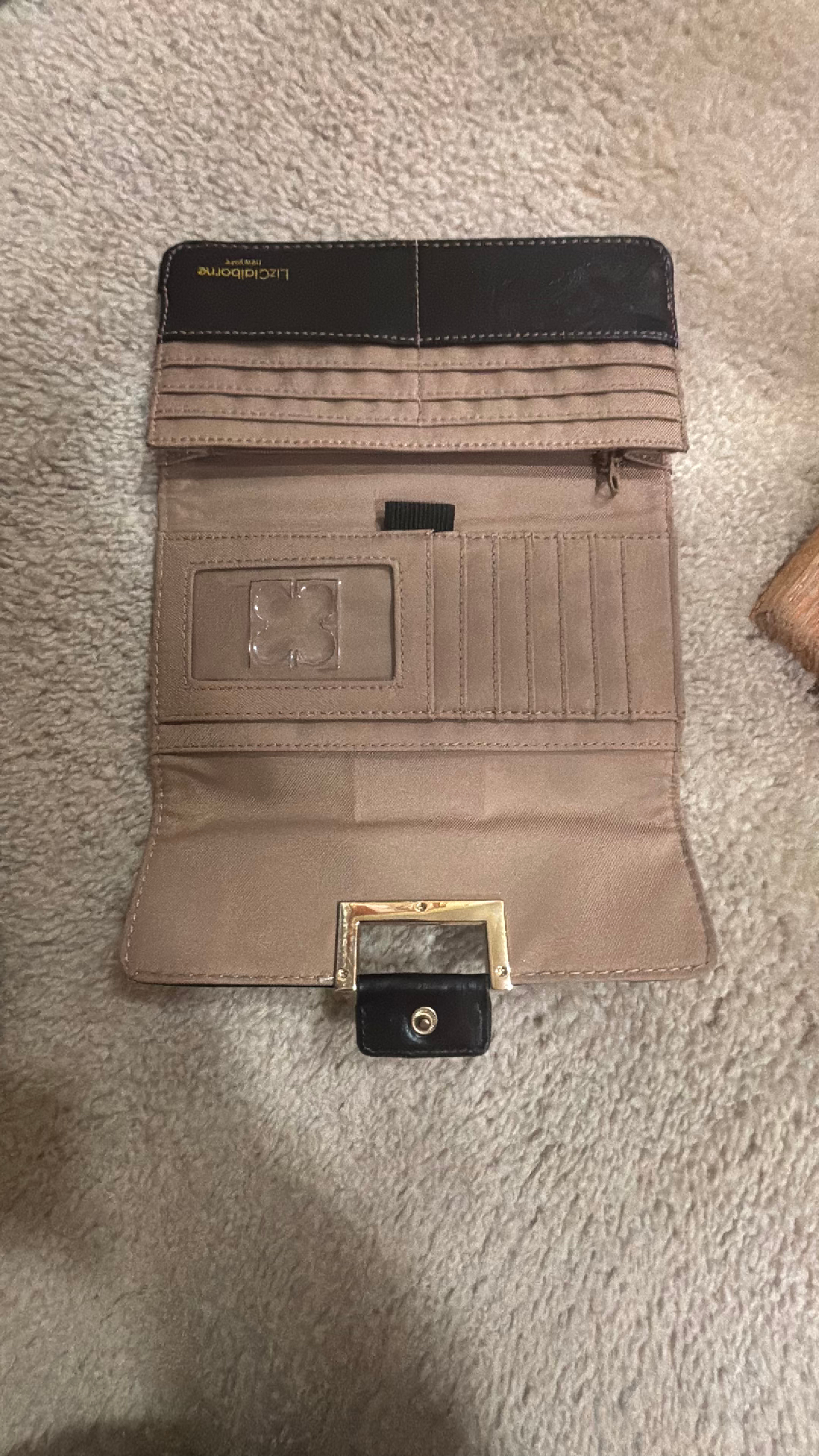 Patricia Nash Plaid Leather Wallet Black/White - Image 2