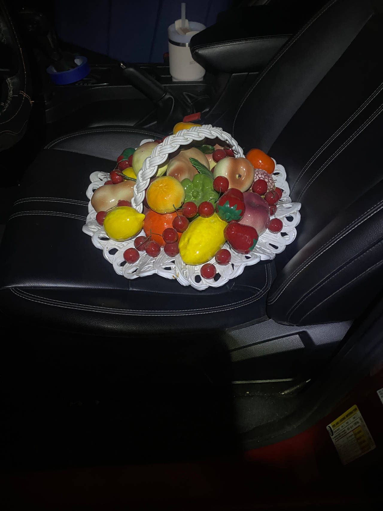 Vintage Italian Ceramic Fruit Basket