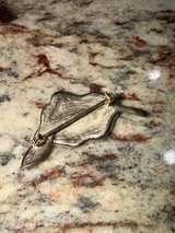 Liz Claiborne Green Enamel and Rhinestone Leaf Brooch - Image 4