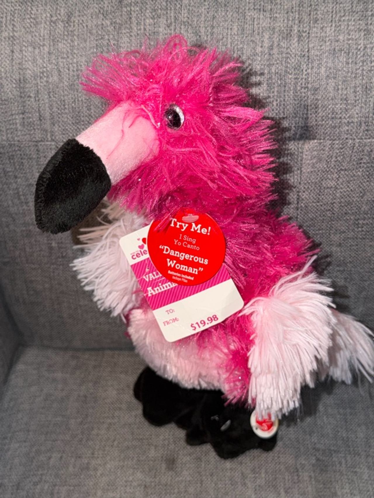 SINGING Flamingo Plush Toy Dangerous Woman YO CANTO Song 