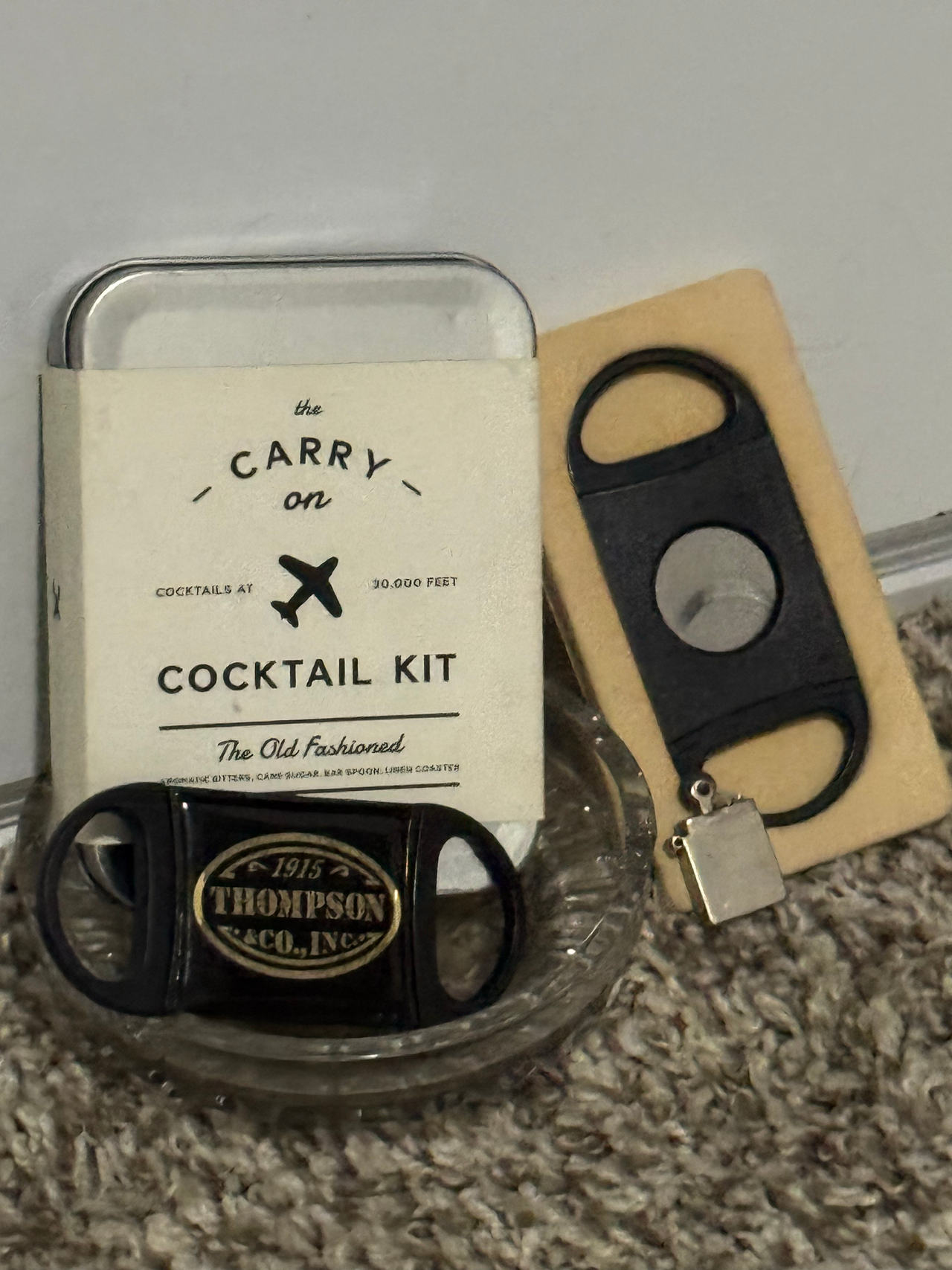 W&P Design Carry On Cocktail Kit Old Fashioned & Smoking Accessories Bundle