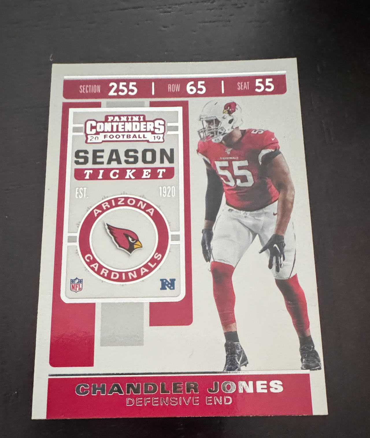 2019 Panini Contenders Chandler Jones Season Ticket #101