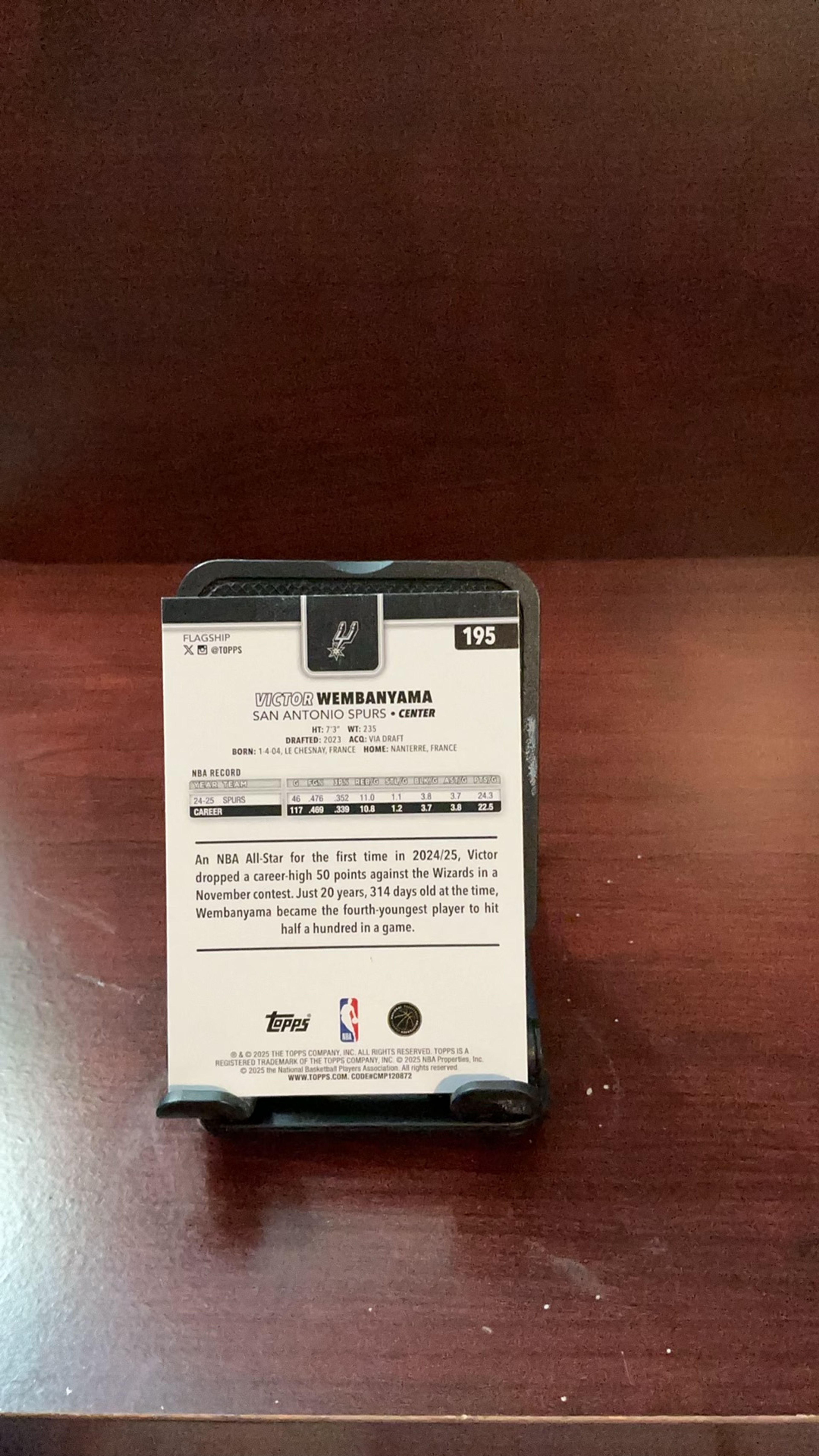 2023-24 Topps Now Victor Wembanyama Rookie Card #1 - Image 2