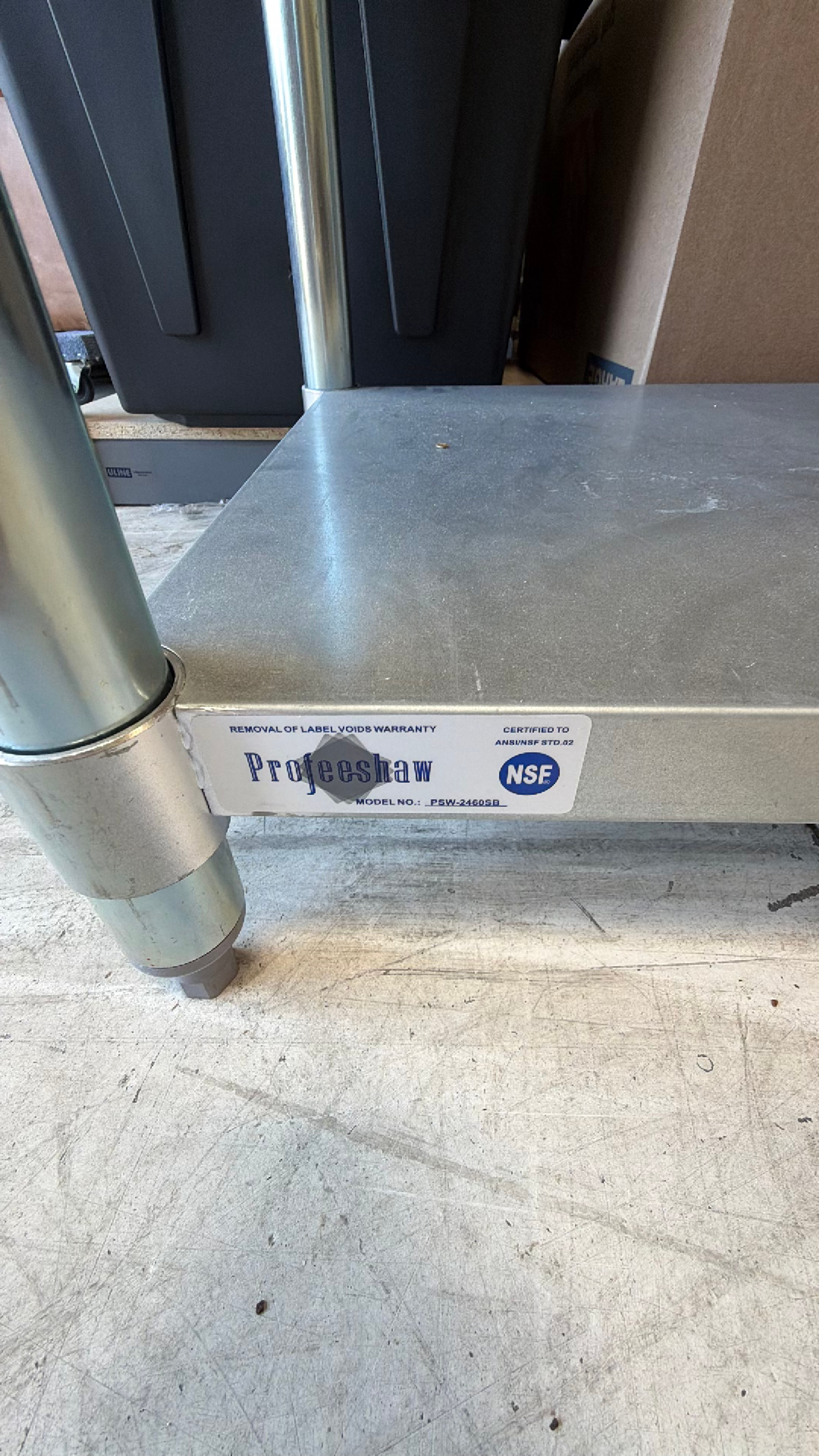  Profeeshaw Stainless Steel work Table with Under Shelf and backsplash 60x24” - Image 3