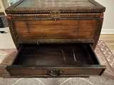 Vintage Chinoiserie Bamboo & Rattan Storage Trunk / Blanket Chest with Drawer - Image 5