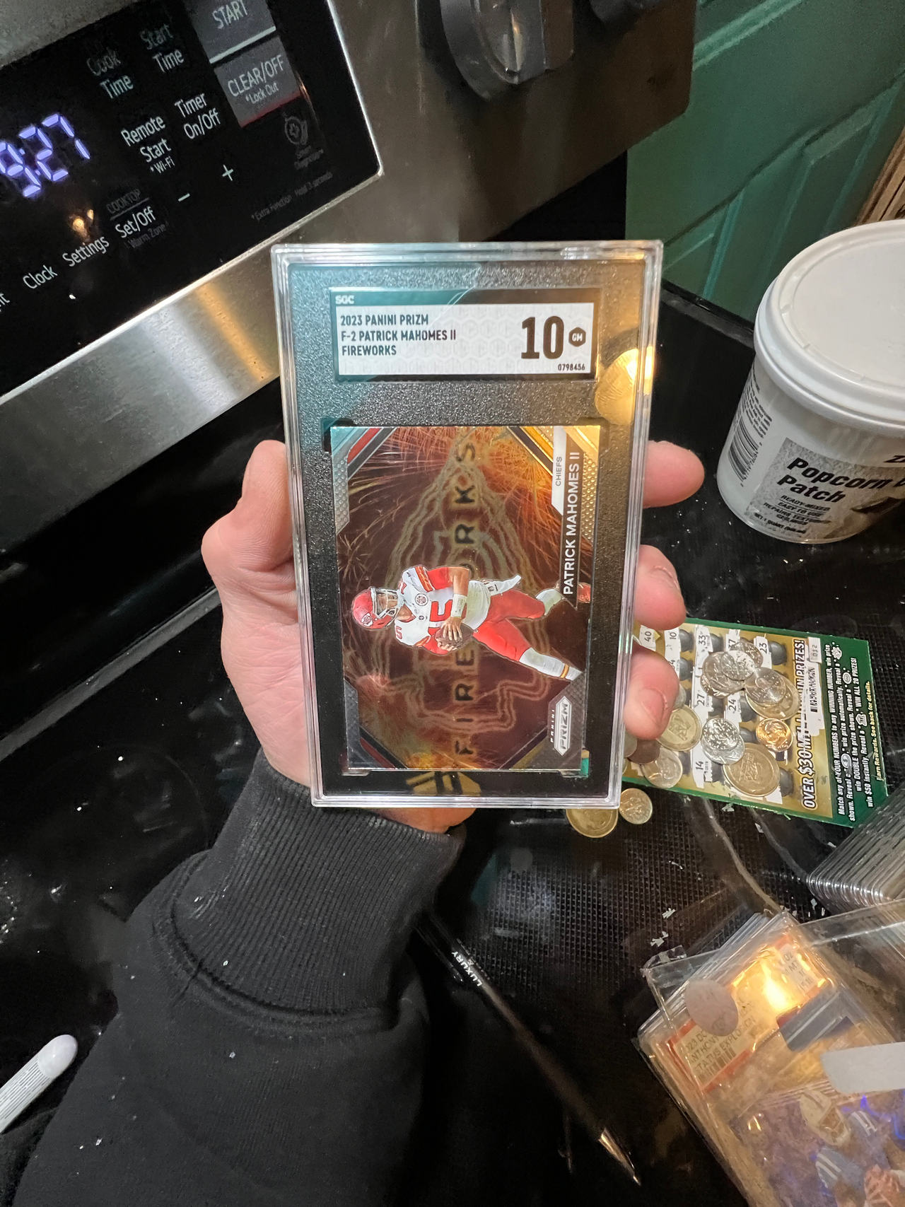 2023 Panini Prizm Patrick Mahomes II Fireworks #F-2 SGC 10