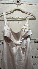 Meshki Cut-out front Satin Maxi Dress Champagne: M - Image 3