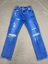Levi’s Premium 501 ’90s Women’s Jeans W23 L32 Distressed Sketch Artist - Image 1