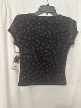 Aéropostale Floral Mesh V-Neck Top - Image 3