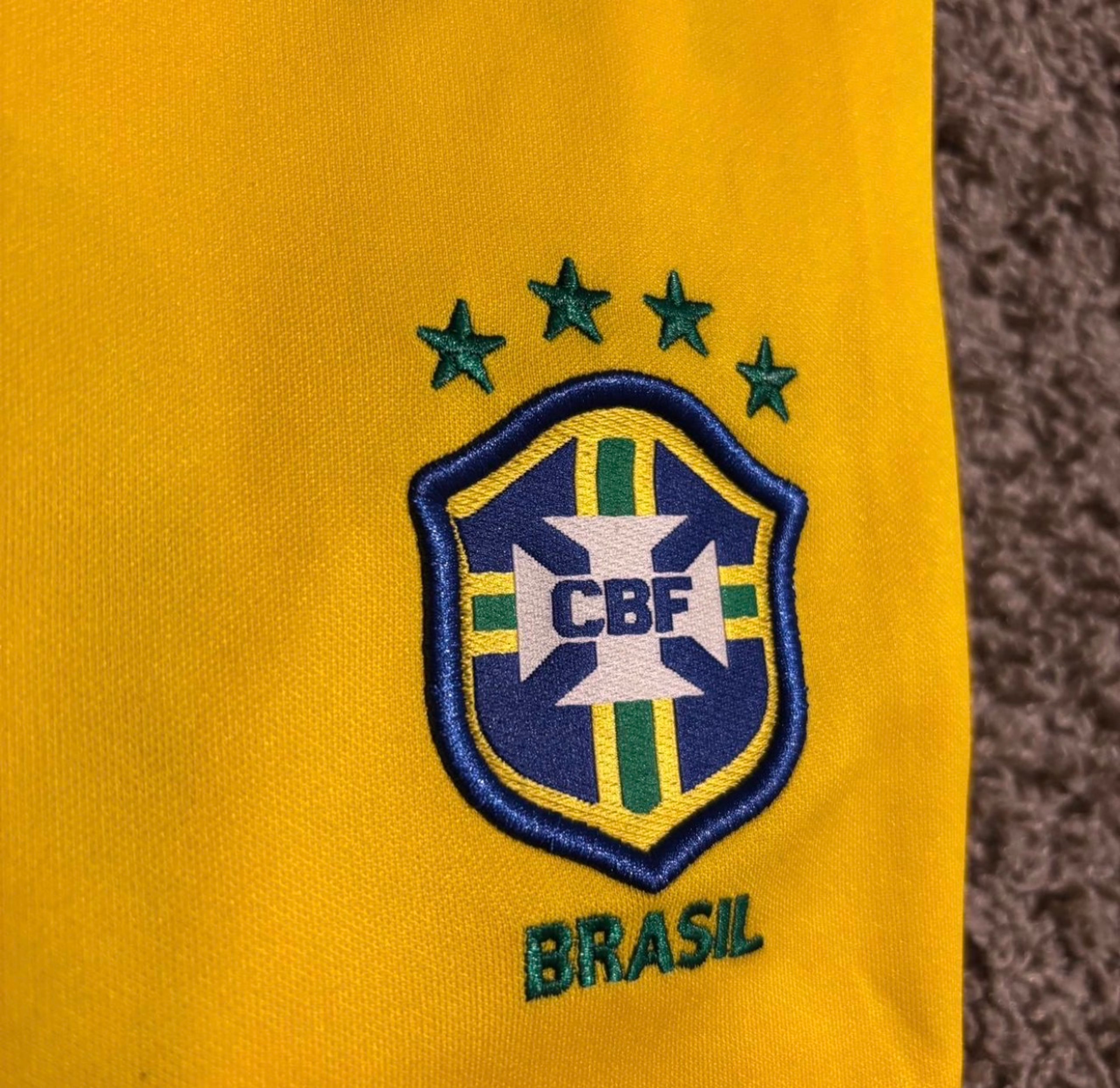 Nike Brazil 2002 Home Jersey Yellow Ronaldo #9 - Image 5