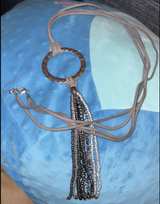 Boho Beaded Tassel Necklace - Image 1