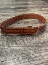 Texas Saddlery Basketweave Leather Belt - Image 1