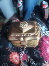 Vintage Brass Rose Trinket Box - Image 2