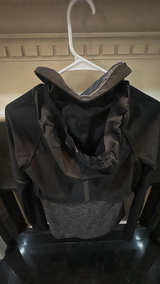 Athleta CYA Hope Zip Up Jacket Black with Gray Accents - Image 4