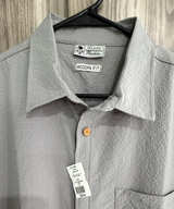 New Island Inspired Resortwear Mens Textured SS Buttondown Shirt L/XL - Image 1