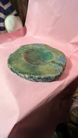 Vintage Green Italian Alabaster Ashtray - Image 1