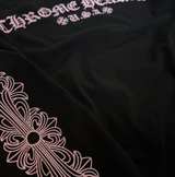 Chrome Hearts Matty Boy Pink Floral Long Sleeve T-Shirt Black - Image 2