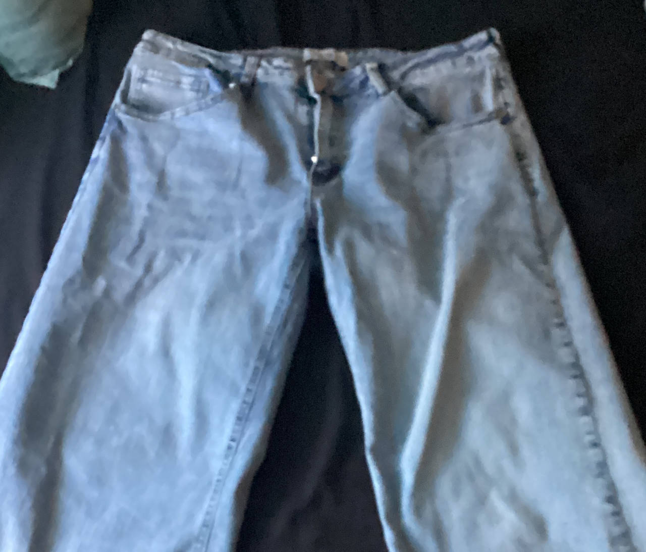Light Wash Straight Leg Denim Jeans