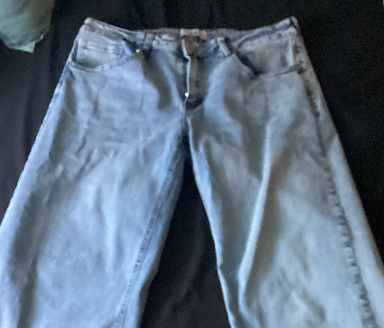 Light Wash Straight Leg Denim Jeans