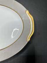 VINTAGE FUJI CHINA ROSETTE 16" SERVING PLATTER GOLD TRIM - Image 5