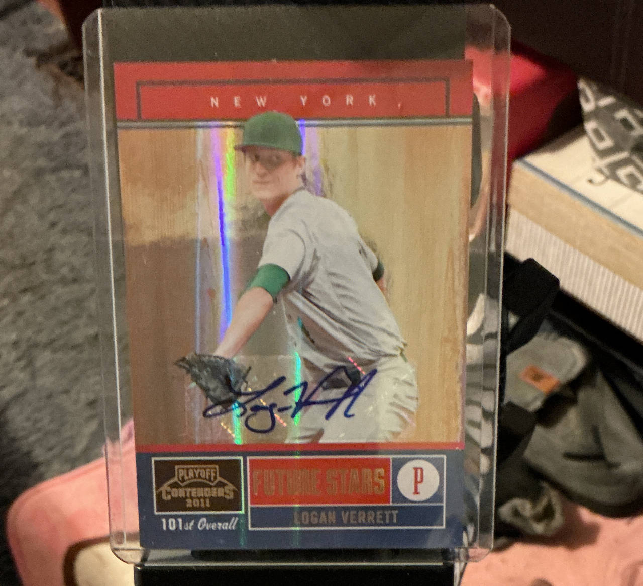 2011 Playoff Contenders Logan Verrett Autograph Card #181