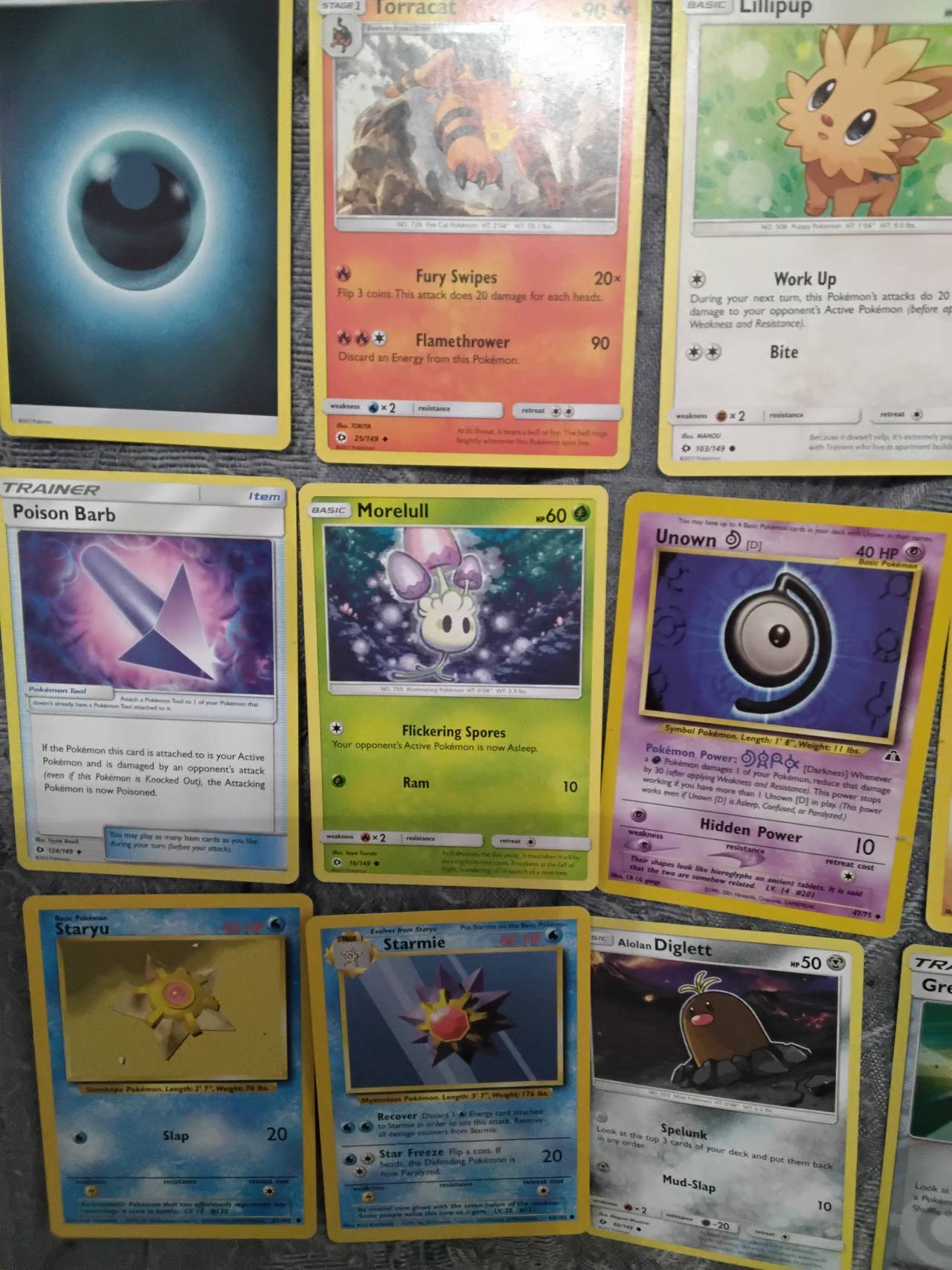 Pokemon Trading Cards Mixed Lot