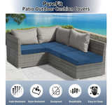 6-Pack PureFit Waterproof Outdoor Cushion Covers, 24x22 inch, Navy - Image 4