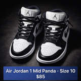Jordan 1 Panda size 10 - comfortable everyday shoe - Image 2