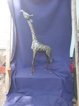 Handcrafted Metal Giraffe Garden Statue - Image 2