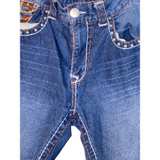 True Religion Ricky Super T Leather Trim Studded Jeans - Image 2