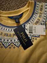 Ralph Lauren Girls Fair Isle Yellow Sweatshirt- Size 12-14 - Image 2