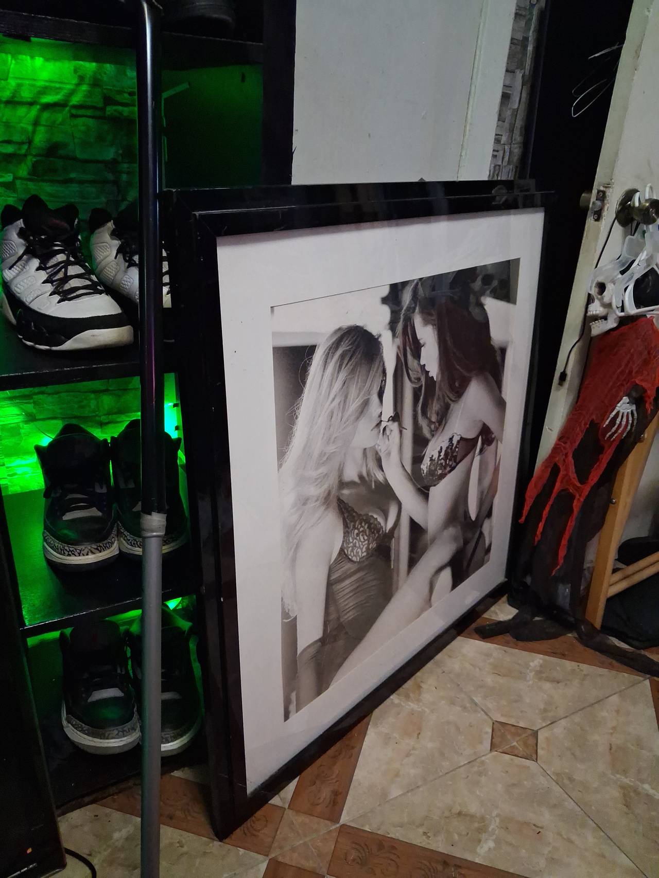 Framed Black and White Fashion Photography Print