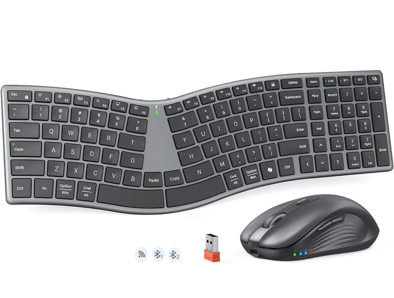 Meetion EK01 Wireless Ergonomic Keyboard and Mouse Combo
