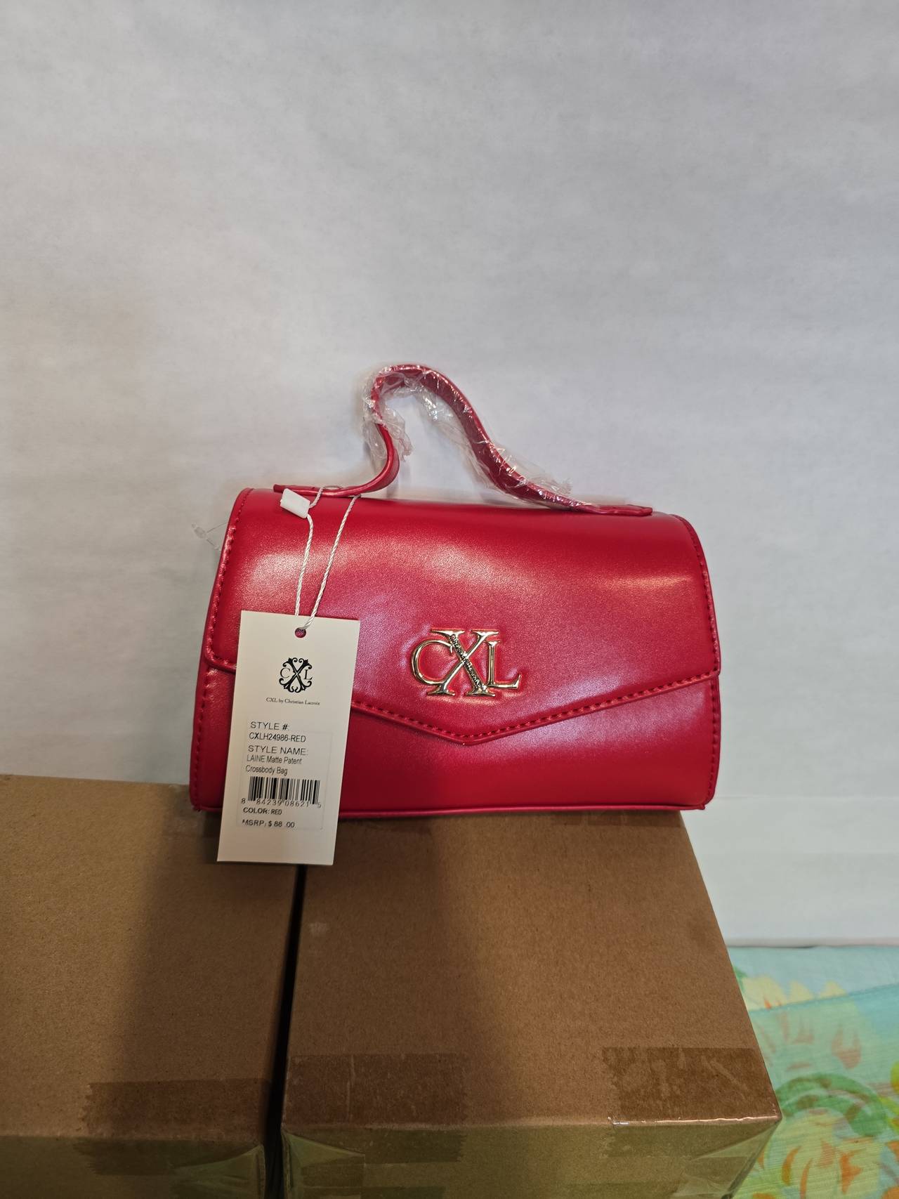 CXL by Christian Lacroix Laine Matte Patent Crossbody Bag