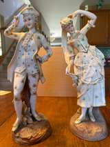 Vintage Porcelain Courting Couple Figurines - Image 6