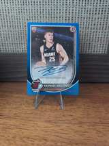 Kasparas Jakučionis 2023-24 Bowman University Chrome Blue Refractor Auto /150 - Image 2