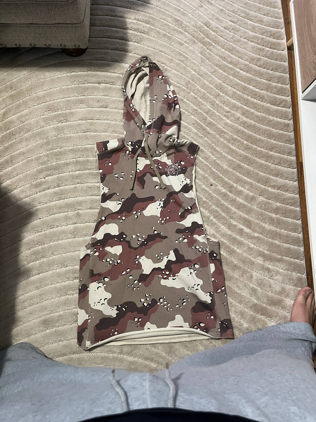 YoungLA 222 Sleeveless Hoodie Chocolate Chip Camo