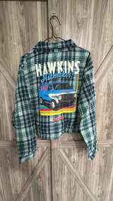 NWT No Boundaries Stranger Things WSQK Cropped Flannel Shirt XXL (20) - Image 5