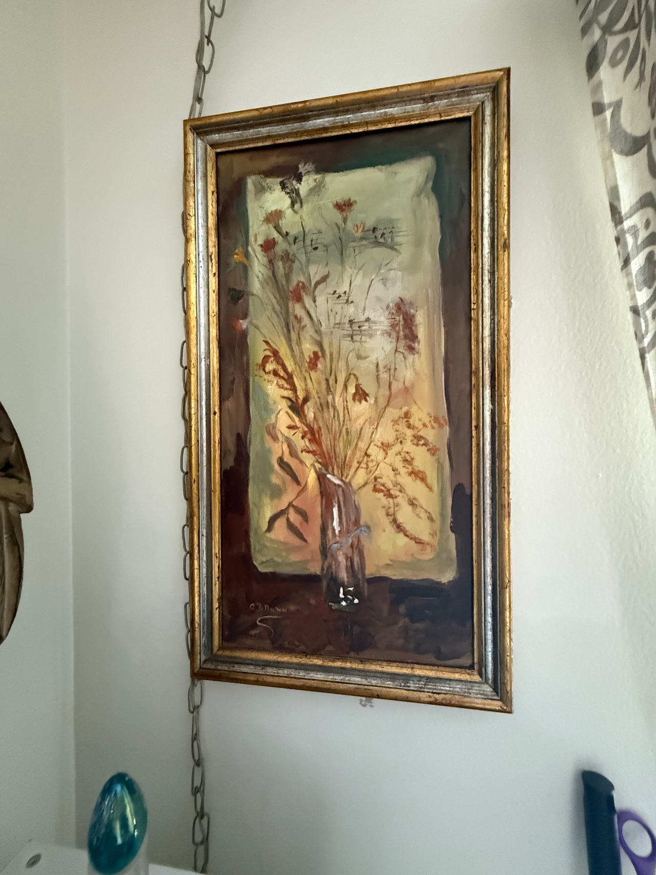 Framed Floral Still Life Painting