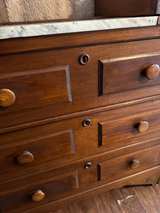 Antique Marble Top Gentleman Dresser with Glove Drawers - Image 3