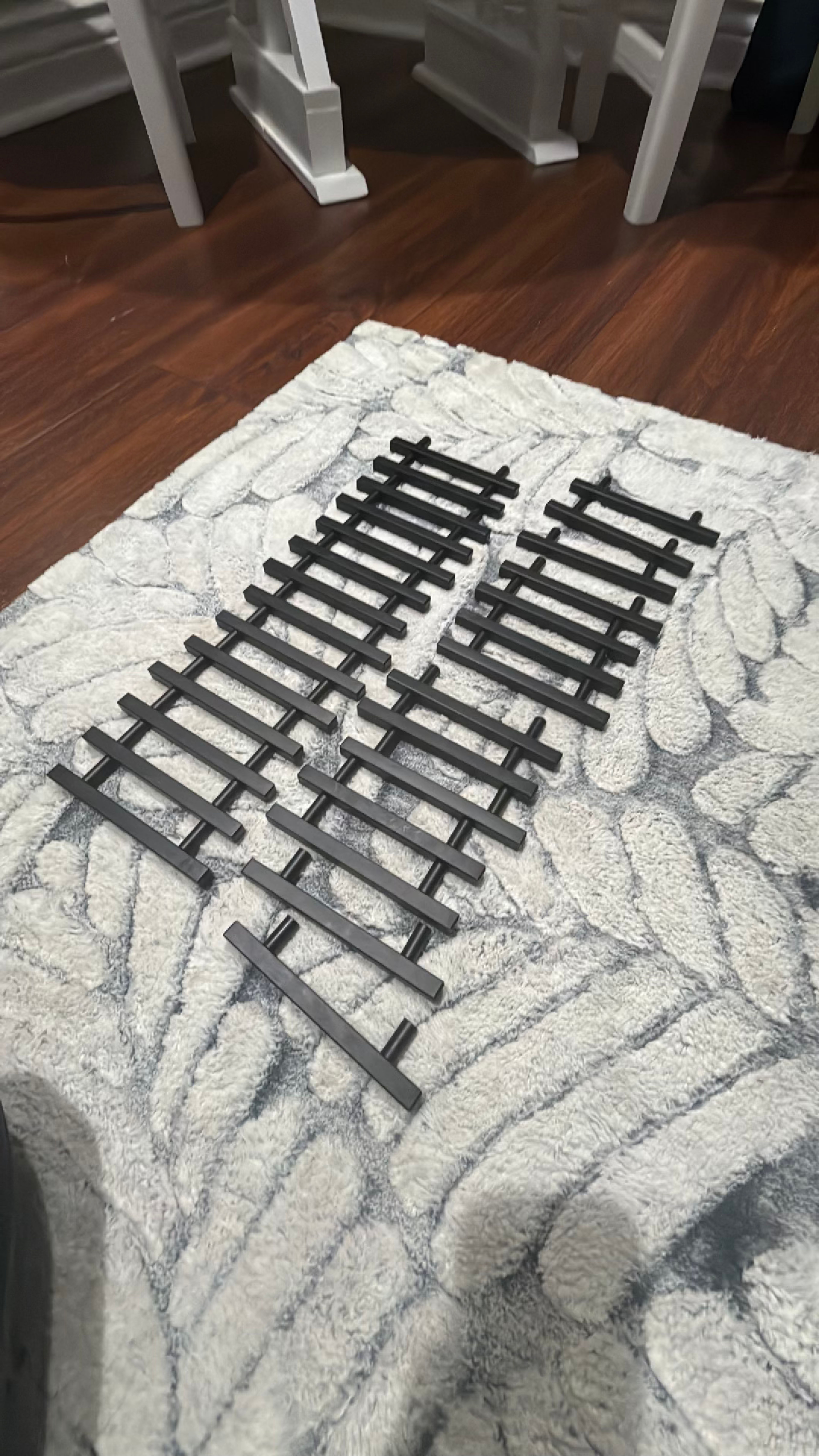 28 3 3/4 Matte Black Cabinet Drawer Pulls