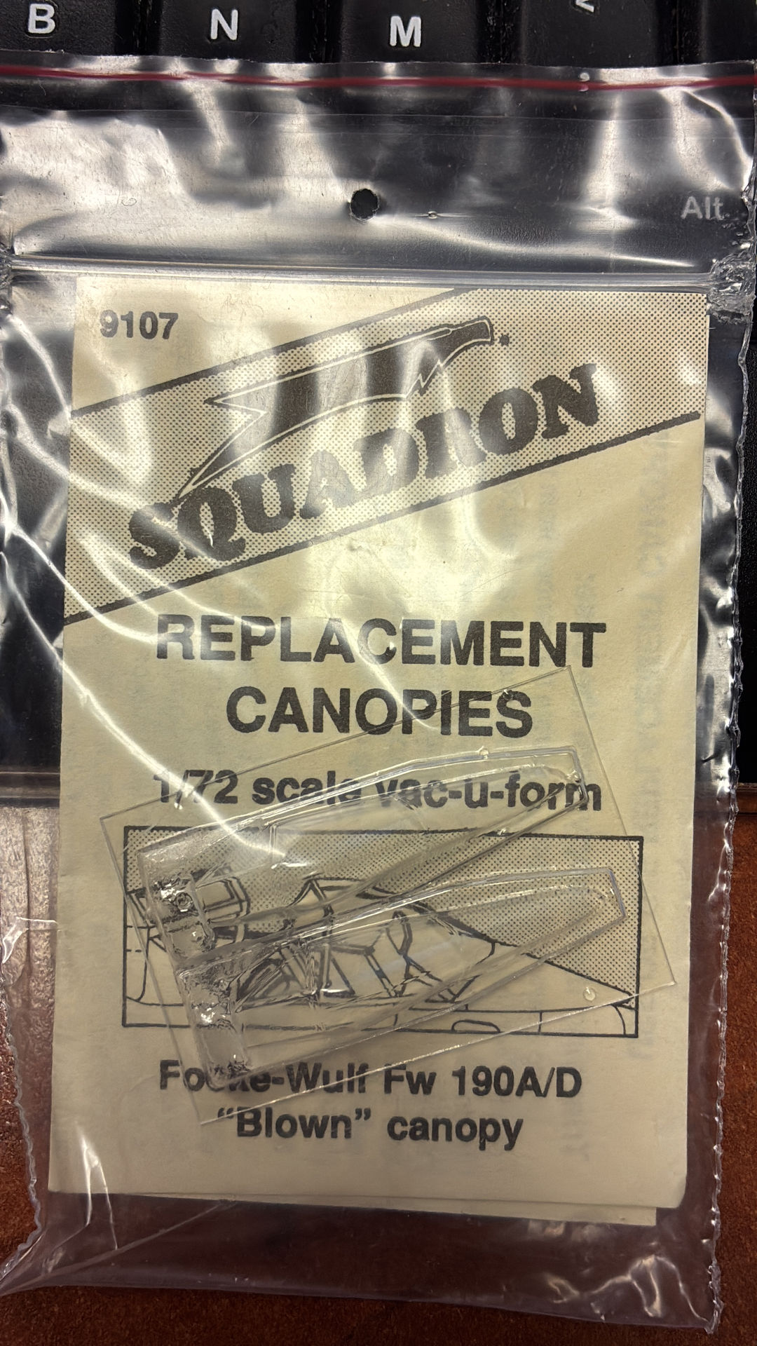 Squadron 1/72 Focke-Wulf Fw 190A/D "Blown" Canopy Vac-U-Form Replacement
