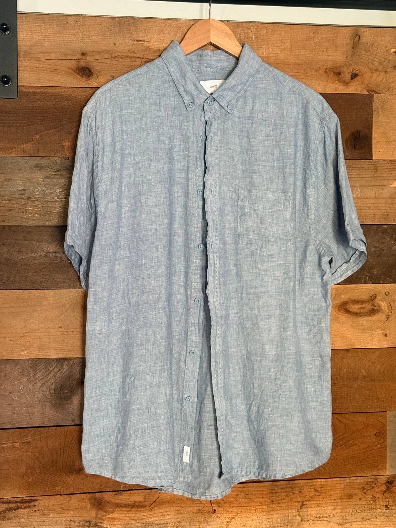 Onia Jack Short Sleeve Linen Shirt