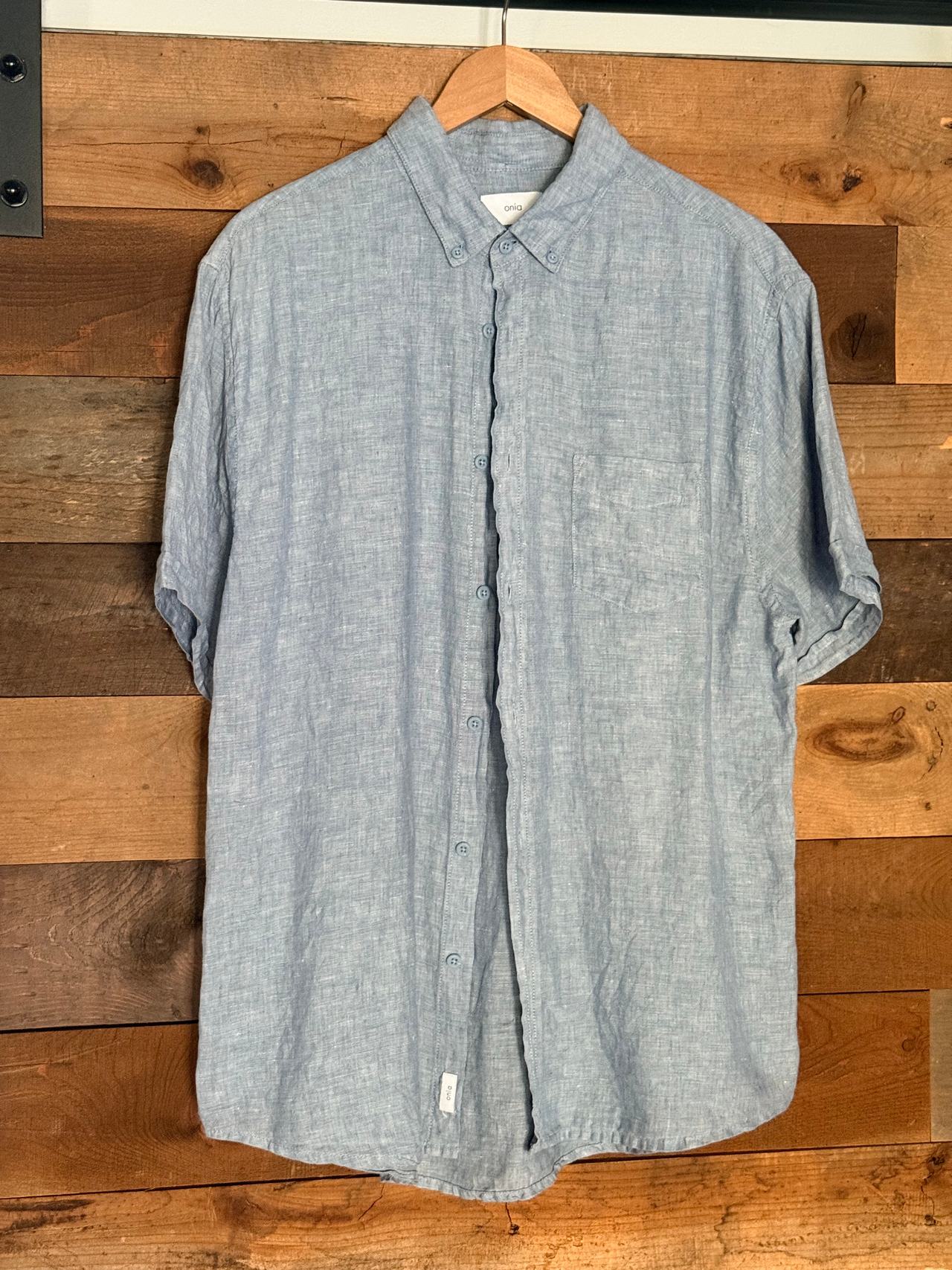 Onia Jack Short Sleeve Linen Shirt