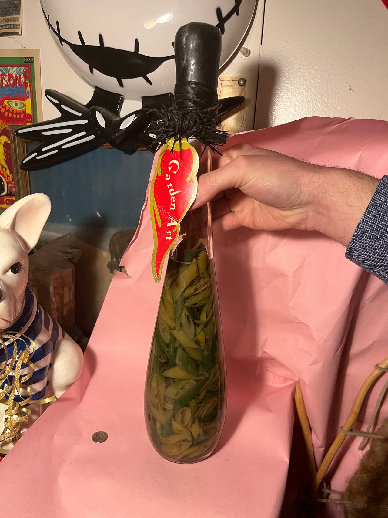 Garden Art Preserved Pepper Decorative Bottle