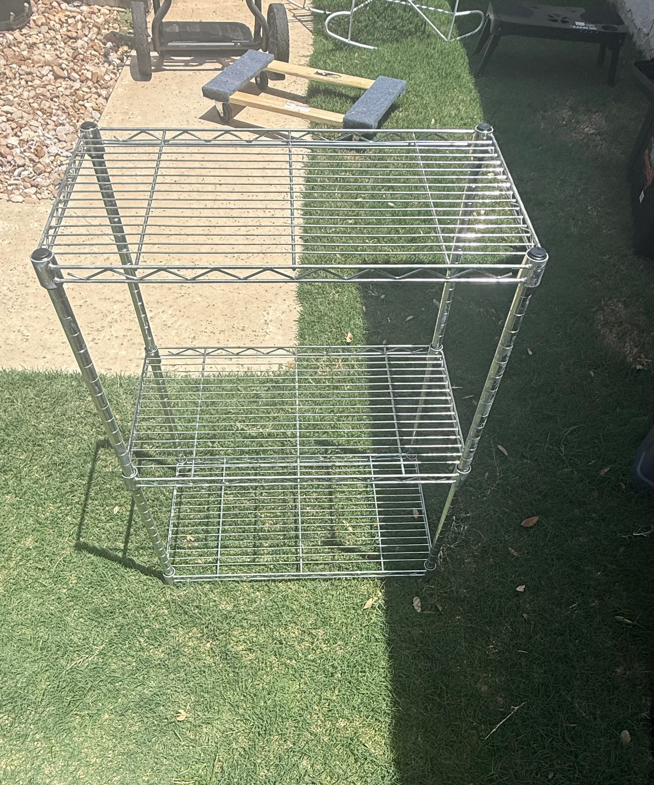 3-Tier Chrome Wire Shelving Unit