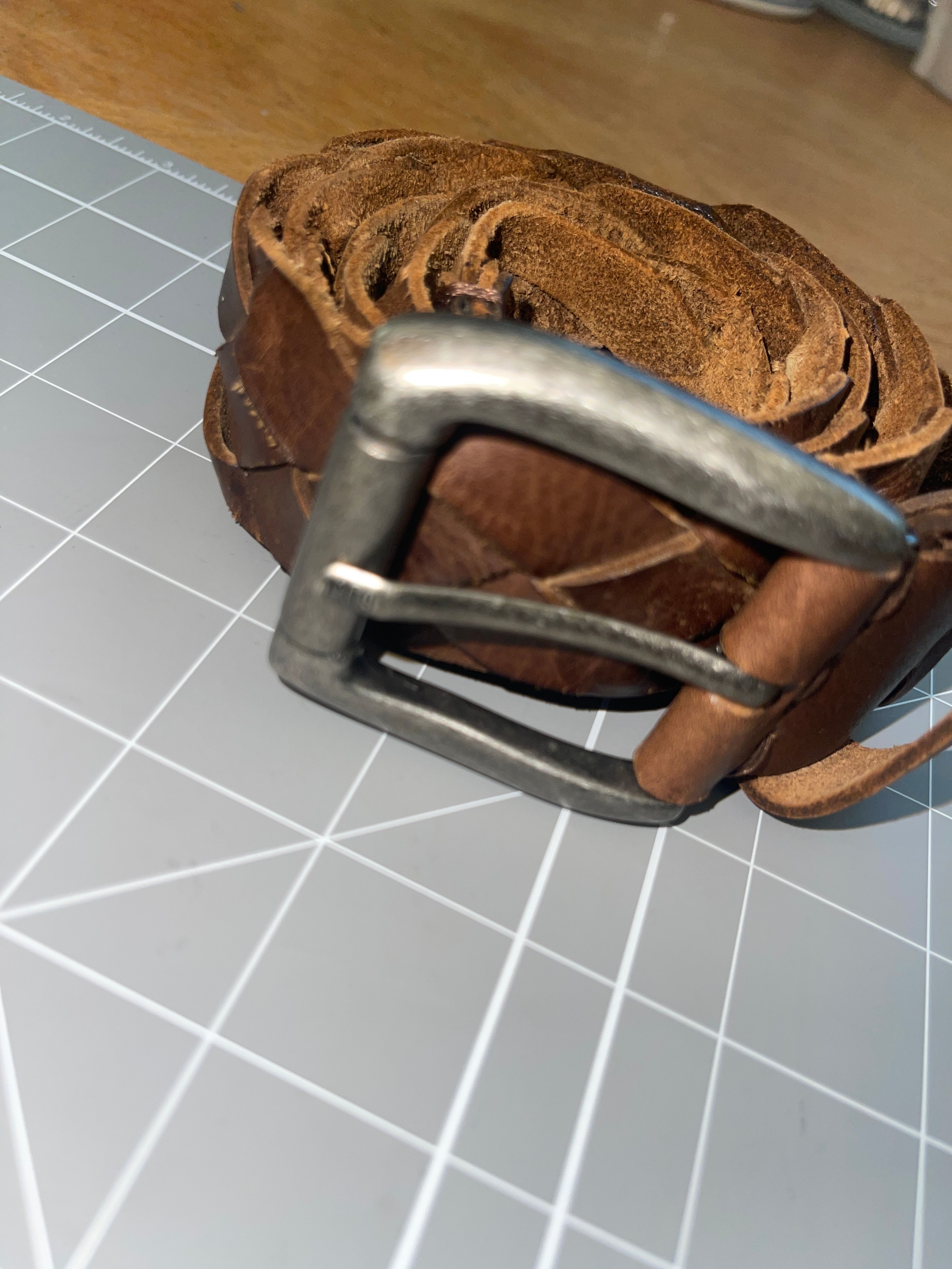 Gap 1969 Brown Woven Leather Belt - Image 2