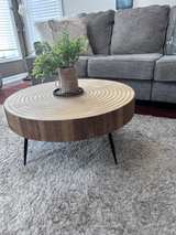 Round Wood Coffee Table - Image 2