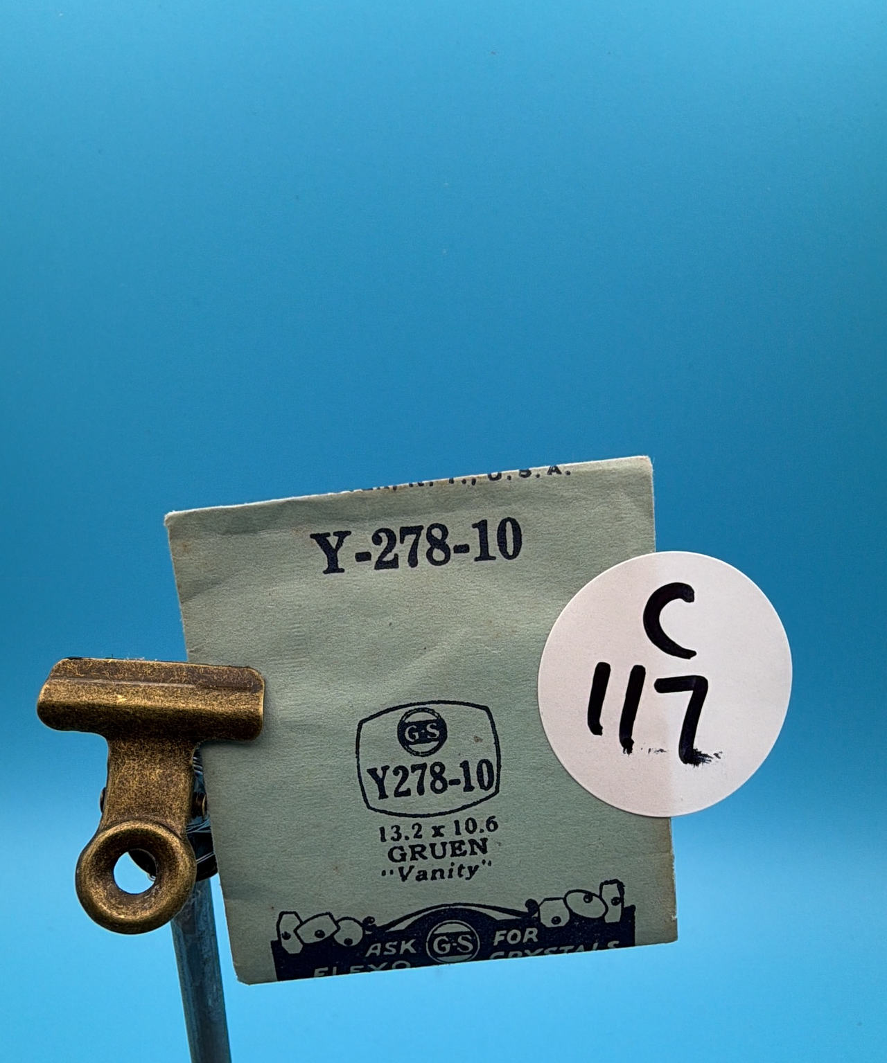 G-S Flexo Watch Crystal Y278-10 for Gruen Vanity